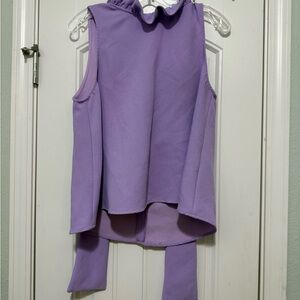 DO+BE Lavender Ruffle Blouse